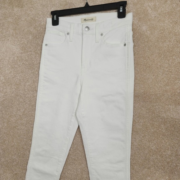 Madewell White 10" High Rise Skinny Jeans Size 26 Tall New - Picture 4 of 9